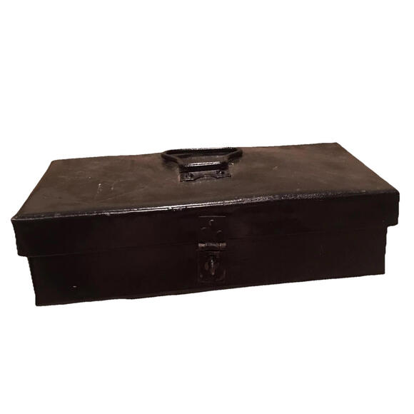 🌼Handmade Black Metal Lockbox Safe